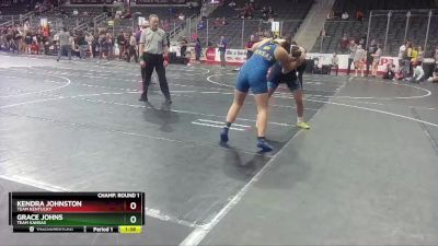 180 lbs Champ. Round 2 - Grace Johns, Team Kansas vs Kendra Johnston, Team Kentucky