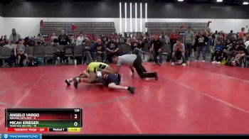 129 lbs Round 2 (8 Team) - Micah Krieger, Team 922 (OH-PA) vs Angelo Vargo, Indiana Outlaws
