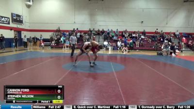 145 lbs Round 2 - Stephen Nelson, Hayden vs Cannon Ford, Homewood Hs