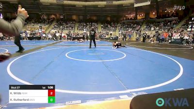 88 lbs Quarterfinal - Kendalynn Wilde, Perry Wrestling Academy vs Kadence Rutherford, Grove Takedown Club