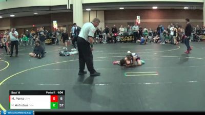 72 lbs Round 5 (6 Team) - Henry Antrobus, Contenders Wrestling Academy Green vs Mikey Perna, Steel Valley