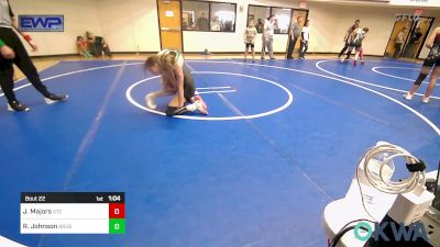 89-102 lbs Rr Rnd 3 - Jadyn Majors, Grove Takedown Club vs Rocklyn Johnson, Brushy Wrestling Club