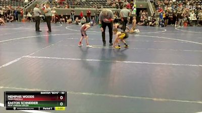 50 lbs Cons. Round 1 - Easton Schneider, New London-Spicer vs Memphis Woods, Team Porcelli