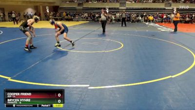 125 lbs Cons. Round 1 - Brycen Myhre, Minneota vs Cooper Friend, DGF