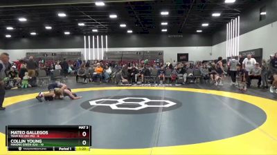 100 lbs 2nd Wrestleback (8 Team) - Mateo Gallegos, Team 922 (OH-PA) vs Collin Young, Minions Green (GA)