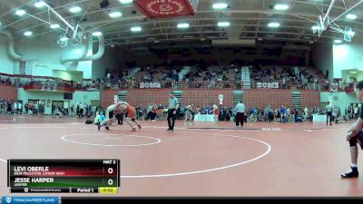 285 lbs Quarterfinal - Levi Oberle, New Palestine Junior High vs Jesse Harper, Jasper