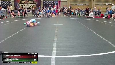 48 lbs Quarterfinal - Adrian Pineiro, Iron Knights vs Kingston Archey, Higher Calling Wrestling Club