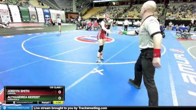 110 Class 1 lbs Cons. Semi - Jordyn Smith, Lawson vs Alyxandrea Keifert, Marshfield