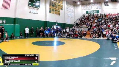 120 lbs Champ. Round 1 - Jesus Vargas, Grand Terrace vs Isaac Gonzalez, Western