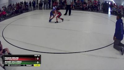 22 lbs Quarterfinal - Mason Brune, North Bend Matcats vs Ryder Gallardo, MWC Wrestling Academy