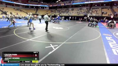 150 Class 1 lbs Champ. Round 1 - Colton Parn, Brookfield vs Justice Vickers, Adrian