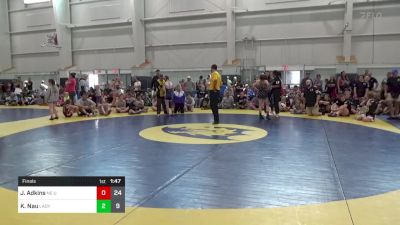 89 lbs Final - Jade Adkins, NE United (OH) vs Kenlynn Nau, Lady Pitbulls