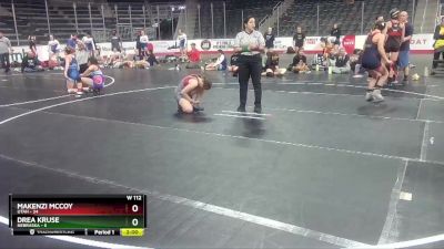 W 112 lbs Round 3 (4 Team) - Makenzi McCoy, Utah vs Drea Kruse, Nebraska