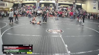 90 lbs Quarterfinal - Reed Winningham, Summerville Takedown vs Julius Stranniger, Tomahawk Youth Wrestling