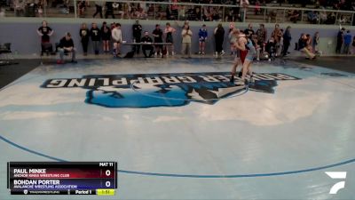 132 lbs X Bracket - Bohdan Porter, Avalanche Wrestling Association vs Paul Minke, Anchor Kings Wrestling Club