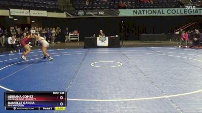 109 lbs Cons. Round 4 - Adriana Gomez, Colorado Mesa University vs Danielle Garcia, King University