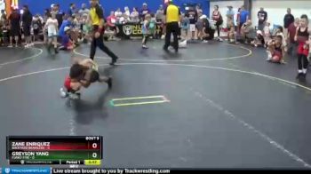 38 lbs Finals (8 Team) - Zane Enriquez, Backyard Brawlers vs Greyson Yang, Funky Fire
