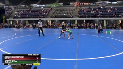 55 lbs Cons. Round 4 - Calvin Doll, Paynesville vs Jordy Ignaszewski, MR/USC