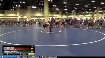 132 lbs Round 1 (10 Team) - Abigail Owens, Charlie`s Angels- GA Black vs Kayden Sipp, Nebraska Tsunami