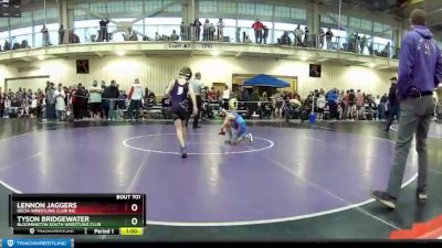 67 lbs Champ. Round 1 - Lennon Jaggers, Delta Wrestling Club Inc. vs Tyson Bridgewater, Bloomington South Wrestling Club