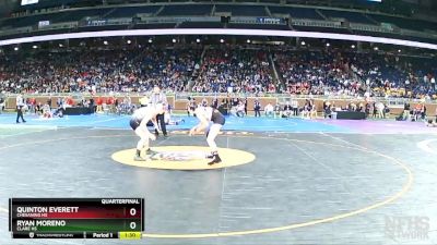 D3-126 lbs Quarterfinal - Quinton Everett, Chesaning HS vs Ryan Moreno, Clare HS