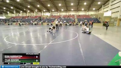 80 lbs 5th Place Match - Ryan Harrington, Wasatch Wrestling Club vs Tyler Rowser, Wasatch Wrestling Club