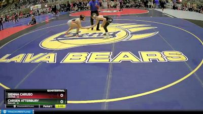 108 lbs Quarterfinals (8 Team) - Carsen Atterbury, Dallas vs Sienna Caruso, Crater