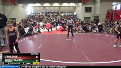 60 lbs 5th Place Match - Logan Payne, Weaver Youth Wrestling vs Bolton Finlayson, Stronghold