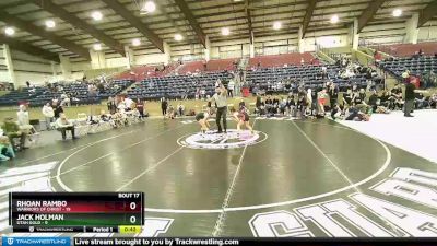 74 lbs Semis & Wb (16 Team) - Jack Holman, Utah Gold vs Rhoan Rambo, Warriors Of Christ