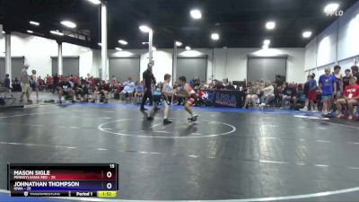 71 lbs 2nd Place Match (8 Team) - Mason Sigle, Pennsylvania Red vs Johnathan Thompson, Iowa