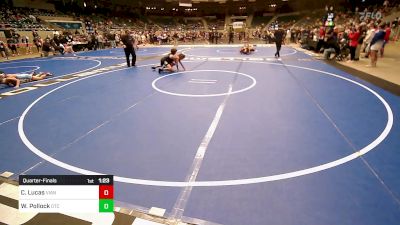 92 lbs Quarterfinal - Charles Lucas, Vian Wrestling Club vs Westin Pollock, Owasso Takedown Club