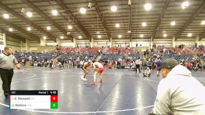 147 lbs Quarterfinal - Coen Maxwell, Mountain Ridge vs Joshua Walters, Wasatch