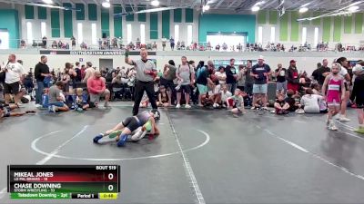 64-68 lbs Semifinal - Mikeal Jones, LG PAL Braves vs Chase Downing, Storm Wrestling