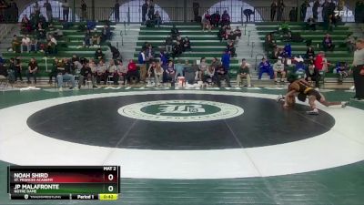 138 lbs Cons. Semi - Noah Shird, St. Frances Academy vs JP Malafronte, Notre Dame