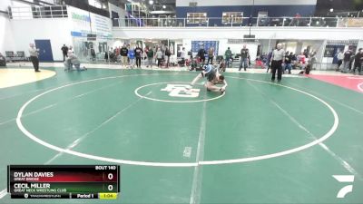 160 lbs Quarterfinal - Dylan Davies, Great Bridge vs Cecil Miller, Great Neck Wrestling Club