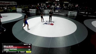 102 lbs 1st Place Match - Camila Martinez, California vs Bella Reyes, Scotsmen Wrestling Club