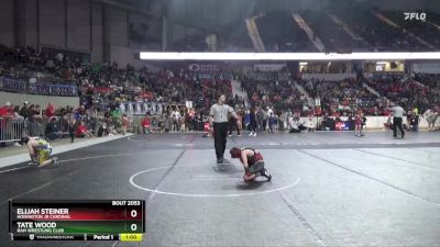 95 lbs Cons. Round 1 - Elijah Steiner, Hoisington Jr Cardinal vs Tate Wood, Ram Wrestling Club