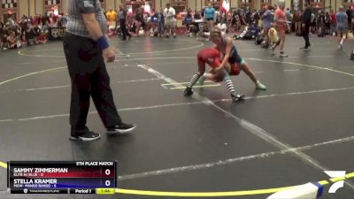 76 lbs Placement - Sammy Zimmerman, Elite NJ Blue vs Stella Kramer, MGW- Mango Bango