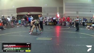 180 lbs Quarterfinals (8 Team) - Christopher Quarles, Beast Mode WA Pink vs Kasen Johnson, Vehicle City WC