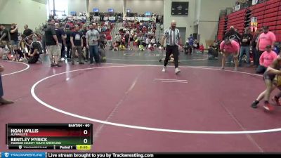 60 lbs Cons. Round 3 - Bentley Myrick, Madison County Youth Wrestling vs Noah Willis, Alpha Elite