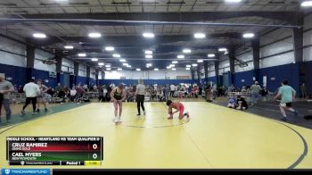 125 lbs Cons. Round 5 - Cruz Ramirez, Idaho Gold vs Cael Myers, New Plymouth