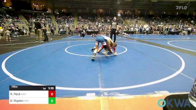 78 lbs Semifinal - Rowdie Peck, Hinton Takedown Club vs Branson Rigdon, Piedmont