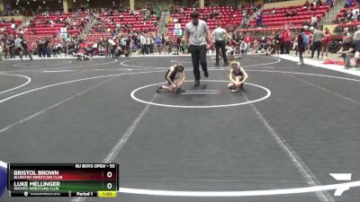 55 lbs Cons. Round 1 - Bristol Brown, Bluestem Wrestling Club vs Luke Mellinger, Wichita Wrestling Club