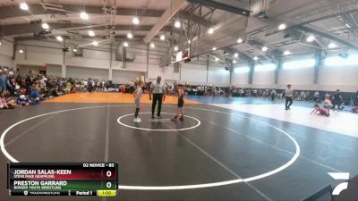 83 lbs Cons. Round 3 - Preston Garrard, Borger Youth Wrestling vs Jordan Salas-Keen, Steve Page Grappling