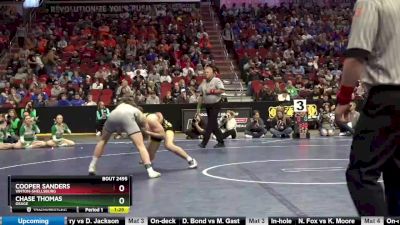 2A-152 lbs Semifinal - Cooper Sanders, Vinton-Shellsburg vs Chase Thomas, Osage