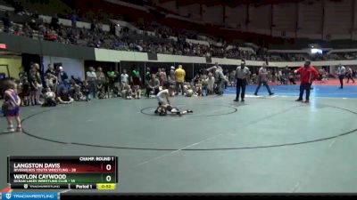48 lbs Champ. Round 1 - Waylon Caywood, Ocean Lakes Wrestling Club vs Langston Davis, Riverheads Youth Wrestling