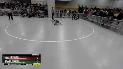 56 lbs Semifinal - Liam Howarth, Combat Athletics Wrestling Club vs Brady Jacobs, Michigan West Wrestling Club