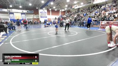 132 lbs Champ. Round 1 - Gavin Contreras, Cesar Chavez vs Daniel Romero, Dana Hills