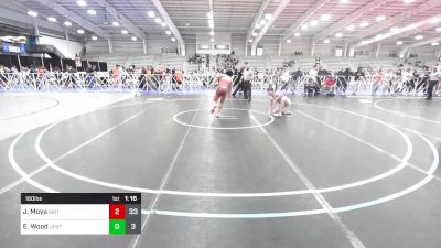 160 lbs Rr Rnd 3 - Juan Moya, Grit Mat Club Red vs Elijah Wood, Upstate Uprising