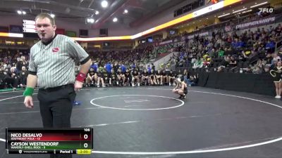 106 lbs Quarterfinal - Nico DeSalvo, Southeast Polk vs Cayson Westendorf, Waverly-Shell Rock